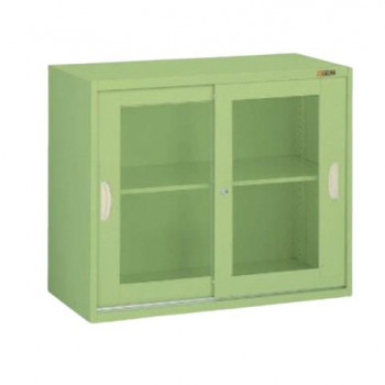 サカエ 工具管理ユニットSK型 引き違い透明塩ビ窓扉タイプ 900×450×750mm グリーン SK-07SGN 【北海道・沖縄・離島配送不可】