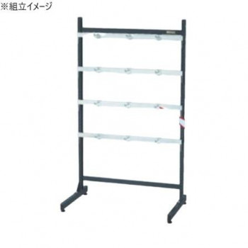 サカエ ラックシステム フックハンガータイプ固定式 892×550×1530mm フック12個付 PLS-15100D 【北海道・沖縄・離島配送不可】
