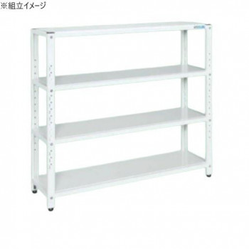 サカエ ラック 1200×350×1200mm パールホワイト 4段タイプ STN1-1212W 【北海道・沖縄・離島配送不可】