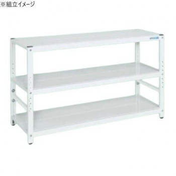 サカエ ラック高さ調整タイプ 1500×550×900mm パールホワイト 3段タイプ TSTN2-1590W 【北海道・沖縄・離島配送不可】