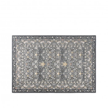 川島織物セルコン Morris Design Studio イチゴドロボウ ラグ 約140×200cm KF1709 DGR ダークグレー 【北海道・沖縄・離島配送不可】