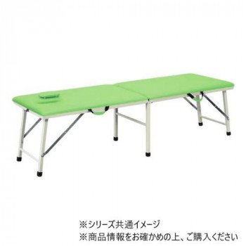 高田ベッド製作所 有孔フタ付粉体ムーブ (折りたたみ式ポータブルベッド) 幅50×長さ180×高さ60cm ライムグリーン TB-187 【北海道・沖縄・離島配送不可】