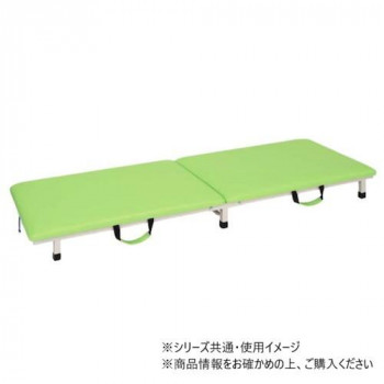 高田ベッド製作所 付添ポータブル (折りたたみ式簡易ベッド) 幅60×奥行180×高さ17cm ライムグリーン TB-1262 【北海道・沖縄・離島配送不可】