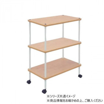高田ベッド製作所 モクツーゴン(キャスター付き) 3段式ワゴン 幅30×奥行45×高さ90cm ナチュラル TB-1564-02 【北海道・沖縄・離島配送不可】 26,596円