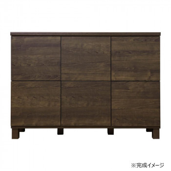 日本製組立家具 収納キャビネット リビングボード CO-NC-8011CB ダークブラウン 【北海道・沖縄・離島配送不可】
