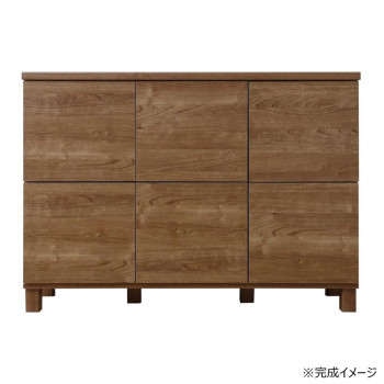 日本製組立家具 リビングボード 収納キャビネット CO-NC-8011CB ライトブラウン 【北海道・沖縄・離島配送不可】