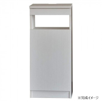日本製組立家具 FAX台40型 ルーター収納 白 【北海道・沖縄・離島配送不可】