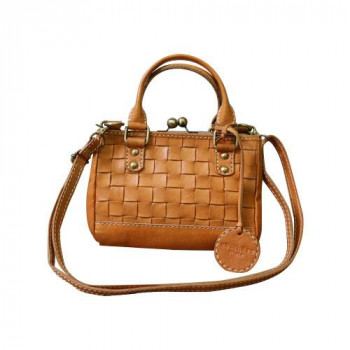 zucchero がま口メッシュハンドバッグ BR ブラウン 40 48969 【北海道・沖縄・離島配送不可】