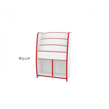 知育家具 EVAキッズシリーズ マガジンラック 幅63cm MRJ-63H　R・レッド 【北海道・沖縄・離島配送不可】