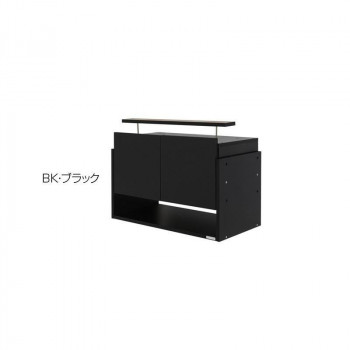 コレクションラック ワイド専用上置き ロータイプ 奥行39cm用 CR-T8339US　BK・ブラック 【北海道・沖縄・離島配送不可】