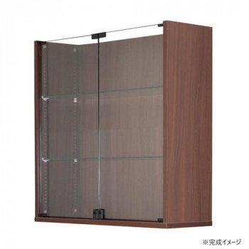 連結型コレクションラック ユニール 幅83.3×奥行29cm 上部連結ユニット(単品利用不可) ブラウン SCR-8329HB 【北海道・沖縄・離島配送不可】