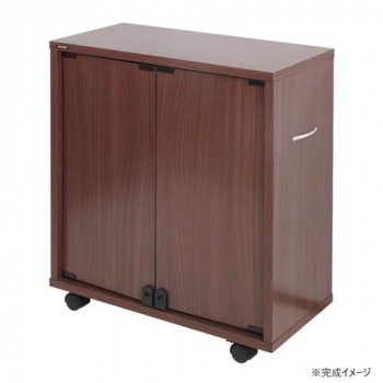 同人誌専用押し入れ収納ワゴン 片面扉タイプ ブラウン DSW-T6027B 【北海道・沖縄・離島配送不可】