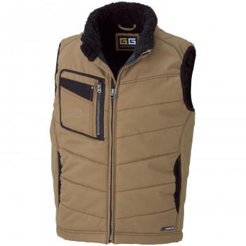 桑和 5106 防寒ベスト 6Lサイズ ブラウン(81) G.GROUND 【北海道・沖縄・離島配送不可】