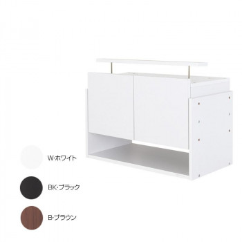 コレクションラック ワイド専用上置き ロータイプ 奥行39cm用 CR-T8339US W・ホワイト 【北海道・沖縄・離島配送不可】