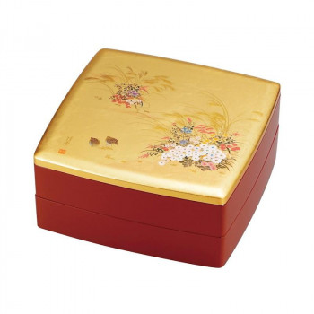 まえじゅう漆器 みやび 胴張オードブル(中子付) 7R-707 赤 24x24x11cm 【北海道・沖縄・離島配送不可】 6,731円
