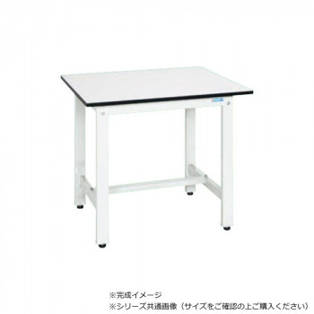 サカエ 軽量作業台KHタイプ 抗菌加工 ポリエステル天板 パールホワイト 900×900×800mm KH-30LW 【北海道・沖縄・離島配送不可】