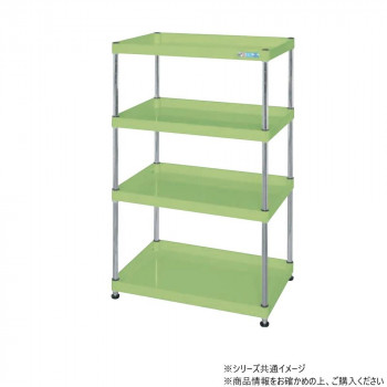 サカエ CSパールワゴン固定タイプ 樹脂製 グリーン CSPN-75124 【北海道・沖縄・離島配送不可】
