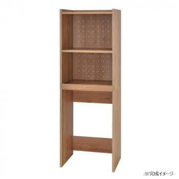 日本製組立家具 キッチンラック ゴミ箱収納スライド式レンジ台 CO-KR1760R ブラウン 【北海道・沖縄・離島配送不可】