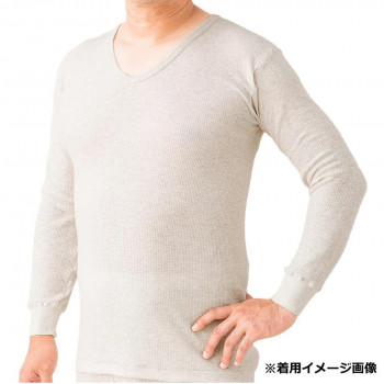 ビビエルボ メディロン リブ調キルト 紳士長袖シャツ LL 3321 【沖縄配送不可】