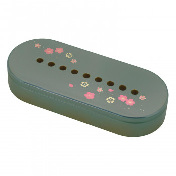 木乃香(このか) アルミ製 線香皿 蒔絵入 桜/抹茶マット 32R2009h5x064 【沖縄配送不可】