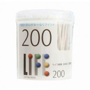 平和メディク ライフ綿棒 ホワイト 200本入×100セット 6166 【北海道・沖縄・離島配送不可】