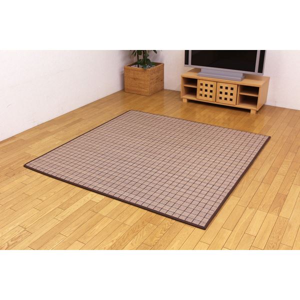 カラー糸使用 ふっくら竹カーペット 『DDXダッヂ』 180×180cm（中材：ウレタン13mm）正方形 【北海道・沖縄・離島配送不可】