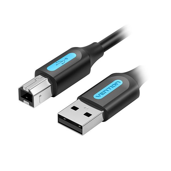 〔5本セット〕 VENTION USB 2.0 A Male to B Maleケーブル PVC Type 5m ブラック CO-7231X5 【北海道・沖縄・離島配送不可】