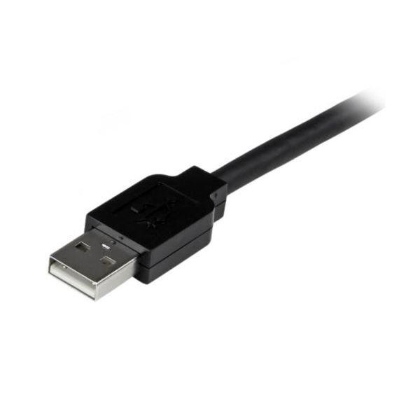 StarTech.com USB2.0アクティブ延長ケーブル Type A（オス）-Type A（メス） 25m ブラックUSB2AAEXT25M 1本 【北海道・沖縄・離島配送不可】_1