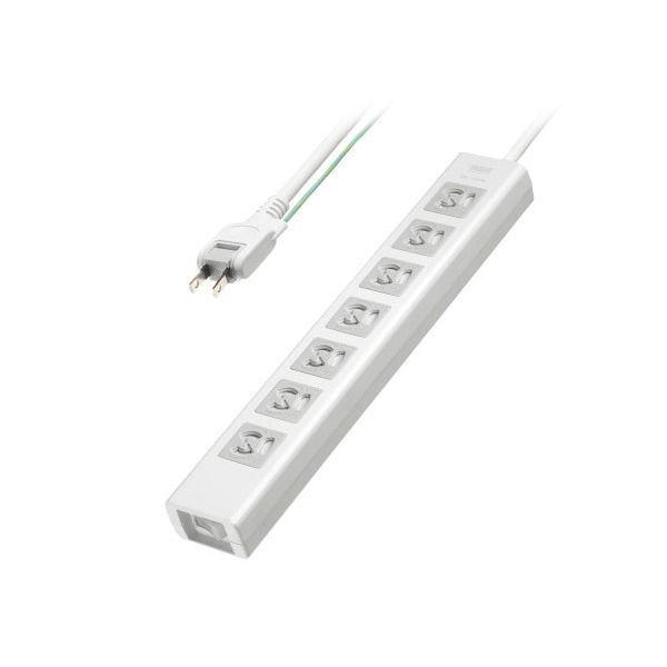 サンワサプライ 抜け止めシャッタータップ 3P抜け止め7個口 集中スイッチ 雷ガード 2Pスイングプラグ 5m ホワイト TAP-F37SH-5ZS 【北海道・沖縄・離島配送不可】