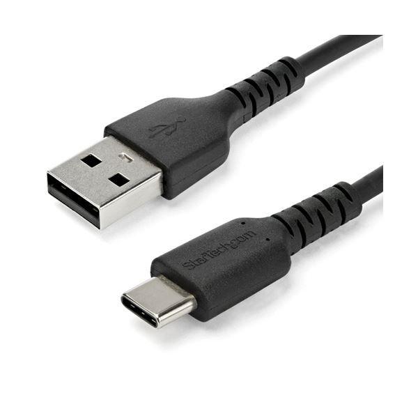 （まとめ） StarTech.com USB A-USB Cケーブル 1m アラミド繊維補強 ブラック RUSB2AC1MB 1本 〔×3セット〕の通販は