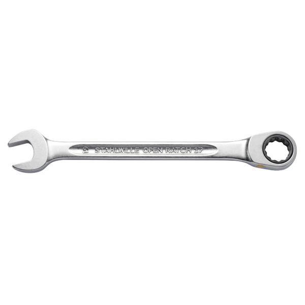 STAHLWILLE スタビレー コンビネーションラチェットレンチ フラット リバーシブル 72ギア 10mm 全長158mm 17F-10FLACH 【北海道・沖縄・離島配送不可】
