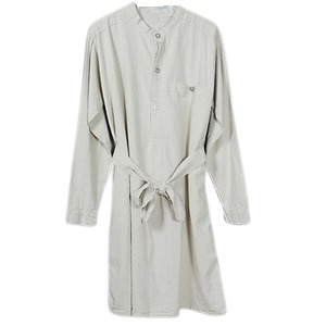 麻混フランス軍タイプ ボージョンスモック プルオーバーロングコート 1（M） 【北海道・沖縄・離島配送不可】