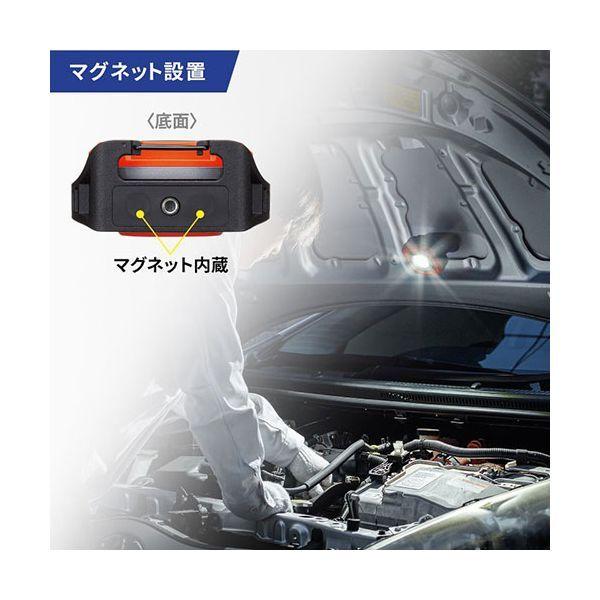 サンワサプライ 充電式 LED作業灯 無段階調光 角度調整 防水IPX6 多用途設置 ブラック LED-WL2 【北海道・沖縄・離島配送不可】_2
