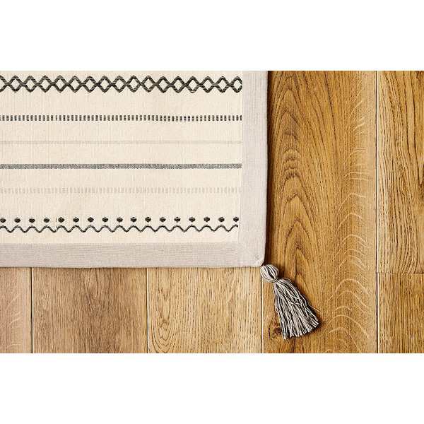 ラグマット 絨毯 約185×240cm ブラック 薄手 洗える 綿100％ ホット