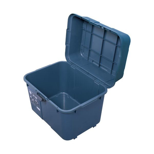 〔2台セット〕 キャリーボックス 70L インディゴ ローラー付き 宅配BOX用シール付き 日本製 収納ボックス 防災 アウトドア 【北海道・沖縄・離島配送不可】_2