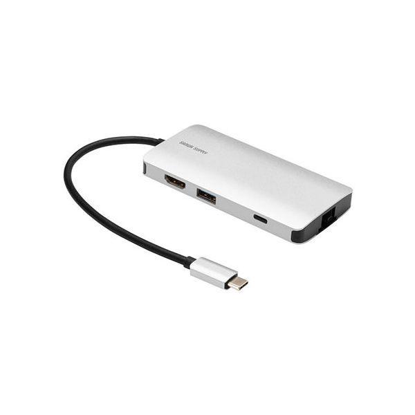 サンワサプライ USB Type-C ドッキングステーション シルバー USB-DKM11S 【北海道・沖縄・離島配送不可】