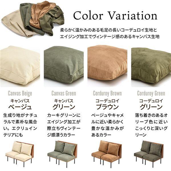 二人掛けソファー〔キャンバスベージュ〕 組立品 【北海道・沖縄・離島配送不可】_3