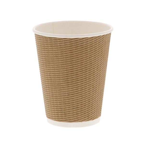 紙コップ エコ断熱カップ12オンス(360ml) クラフト 1セット(1000個:50個×20パック) 【北海道・沖縄・離島配送不可】