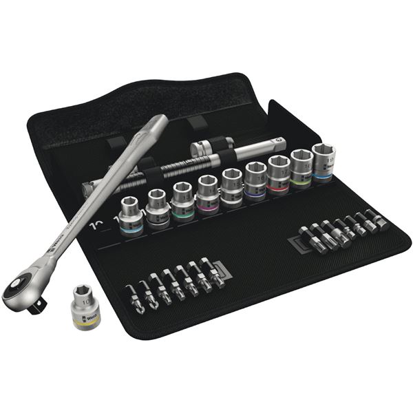 WERA ヴェラ 差込角1/2DR 28点組 メタルラチェット ソケットレンチ セット 004077 工具 ツール DIY 作業工具 道具 レンチ 【北海道・沖縄・離島配送不可】