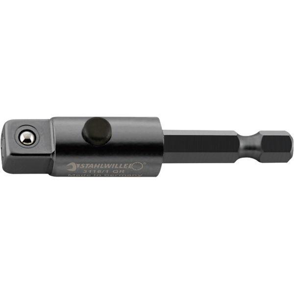 STAHLWILLE スタビレー 1/4HEX 3/8SQ ソケットアダプター 全長50mm 3216/1QR 工具 ツール DIY 作業工具 【北海道・沖縄・離島配送不可】