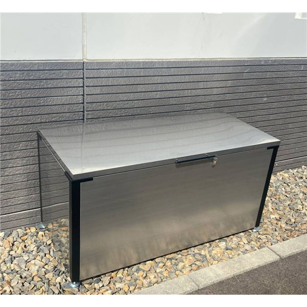 ゴミ箱 屋外 大型 ステンレス ダストボックス 〔DST-1300BK〕 完成品 400L 【北海道・沖縄・離島配送不可】