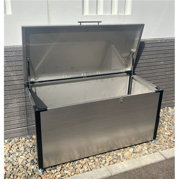 ゴミ箱 屋外 大型 ステンレス ダストボックス 〔DST-1300BK〕 完成品 400L 【北海道・沖縄・離島配送不可】_1