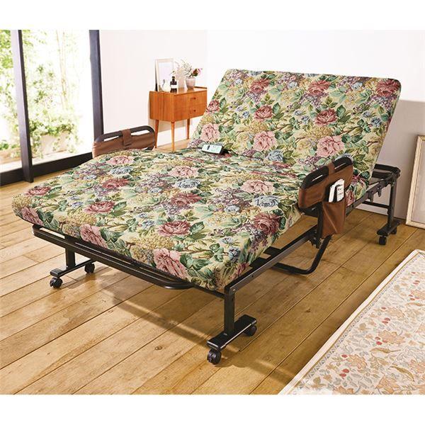 組立簡単 寝心地が選べる電動ベッド 硬質シングル ブラウン 組立品 電動ベッド 折りたたみベッド 〔 硬質 セミシングル ブラウン 〕 組立