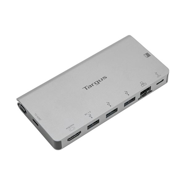 Targus USB-C 4K HDMIドッキングステーション カードリーダー 100W PDパススルー充電対応 シルバー DOCK414 1個 【北海道・沖縄・離島配送不可】
