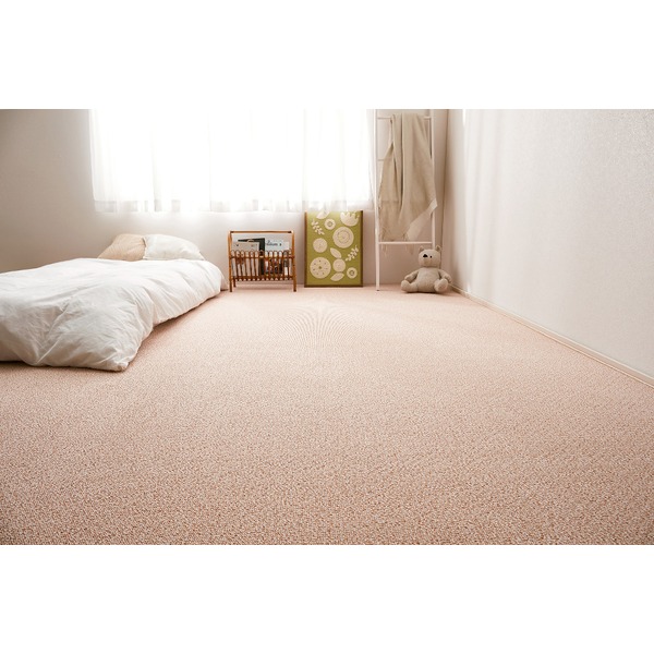 ラグマット 絨毯 江戸間4.5畳 約261×261cm ローズ 日本製 防炎 防ダニ 防音 抗菌 撥水 ホットカーペット 床暖房可 リビングの通販は