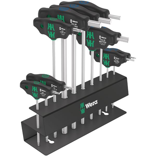 WERA ヴェラ 10本組 自転車整備 メンテンス用 Tハンドル ドライバーセット HEX TX メタルラック付き 004174 工具 ツール DIY 【北海道・沖縄・離島配送不可】
