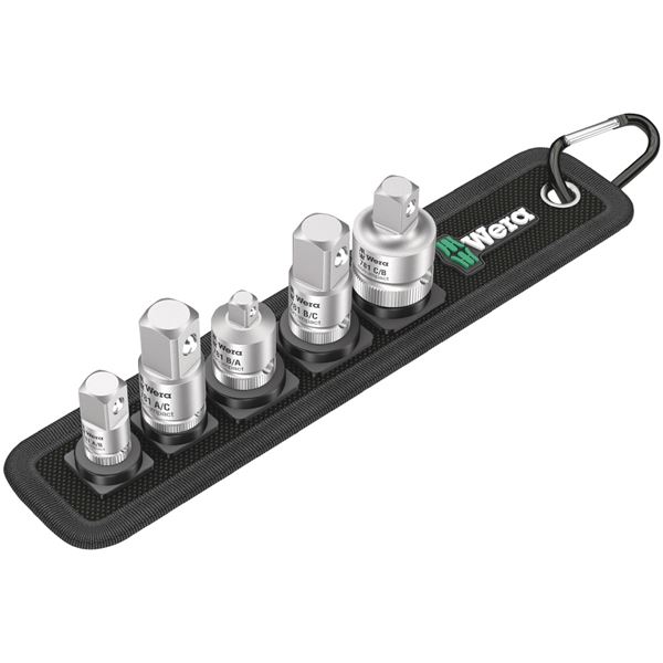 WERA ヴェラ 5点組 四角 ソケットアダプターセット ソケットベルト付 042680 工具 ツール DIY 作業工具 道具 【北海道・沖縄・離島配送不可】