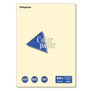(業務用10セット)Nagatoya カラーペーパー/コピー用紙 〔A3/最厚口 25枚〕 両面印刷対応 レモン 【北海道・沖縄・離島配送不可】