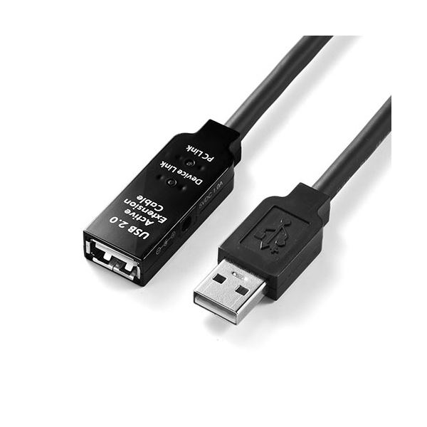 サンワダイレクトUSB2.0延長ケーブル 30m ブラック 500-USB007-30 1本 【北海道・沖縄・離島配送不可】
