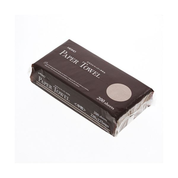 シモジマ HEIKOクラフトペーパータオル シングル 中判 #004722005 1セット(6000枚:200枚×30パック)の通販は 6,639円
